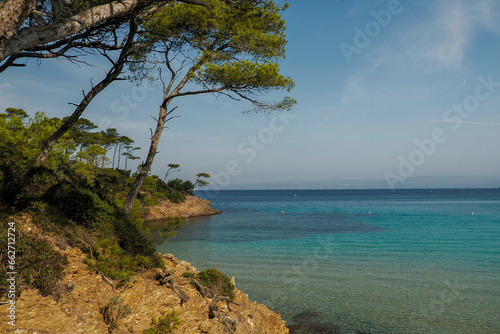 notre dame beach in porquerolles island france panorama landscape © Izanbar photos