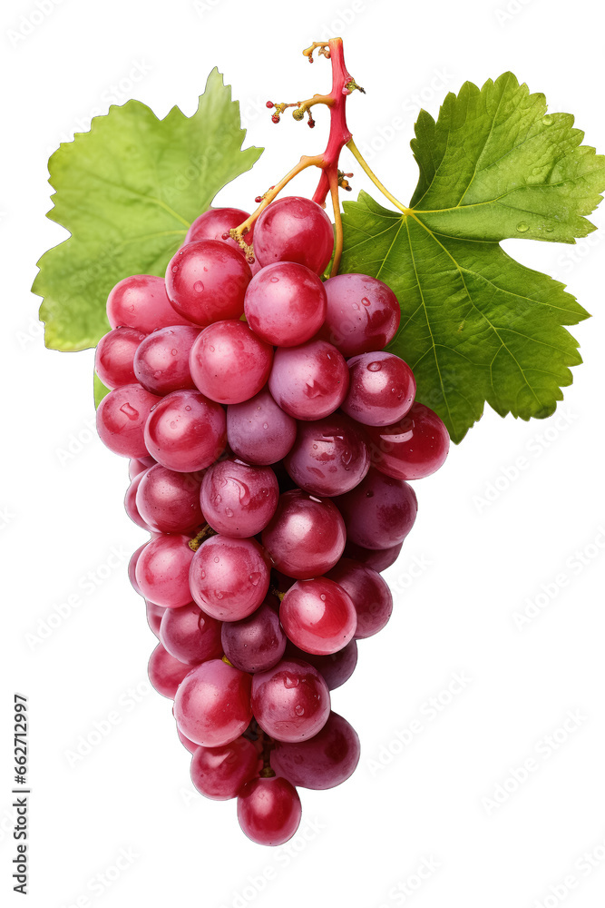 Fototapeta premium Fresh grape isolated on a transparent background