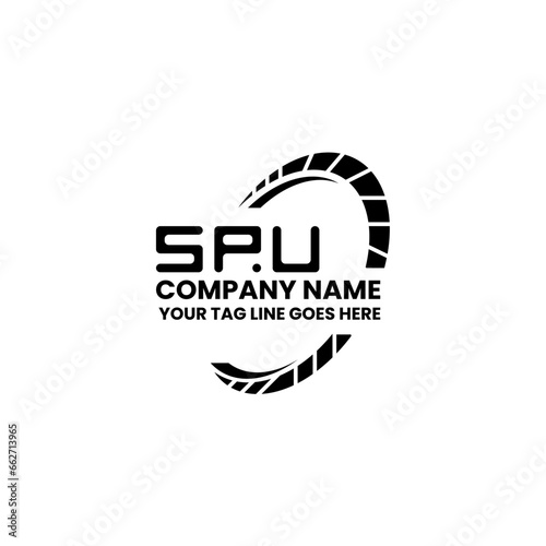 SPU letter logo vector design, SPU simple and modern logo. SPU luxurious alphabet design  