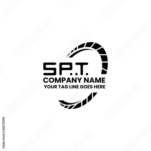 SPT letter logo vector design, SPT simple and modern logo. SPT luxurious alphabet design   photo
