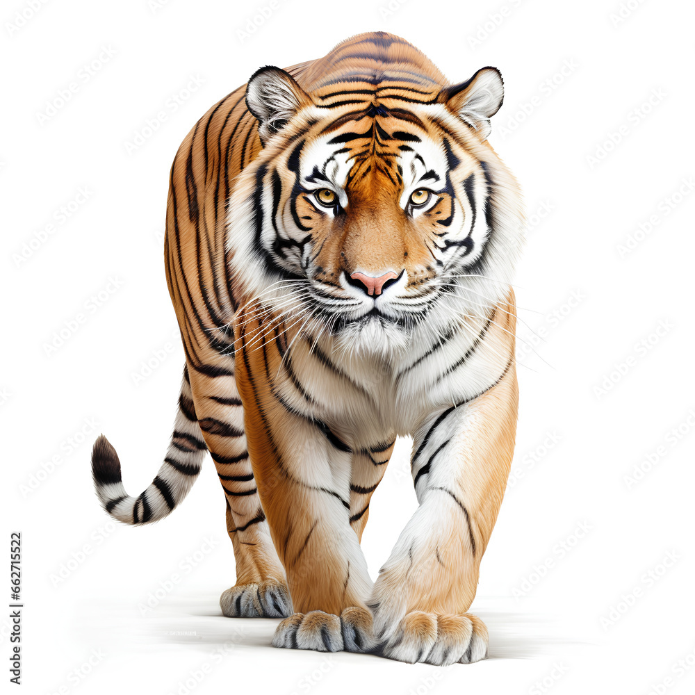 Obraz premium Tiger, on a white background