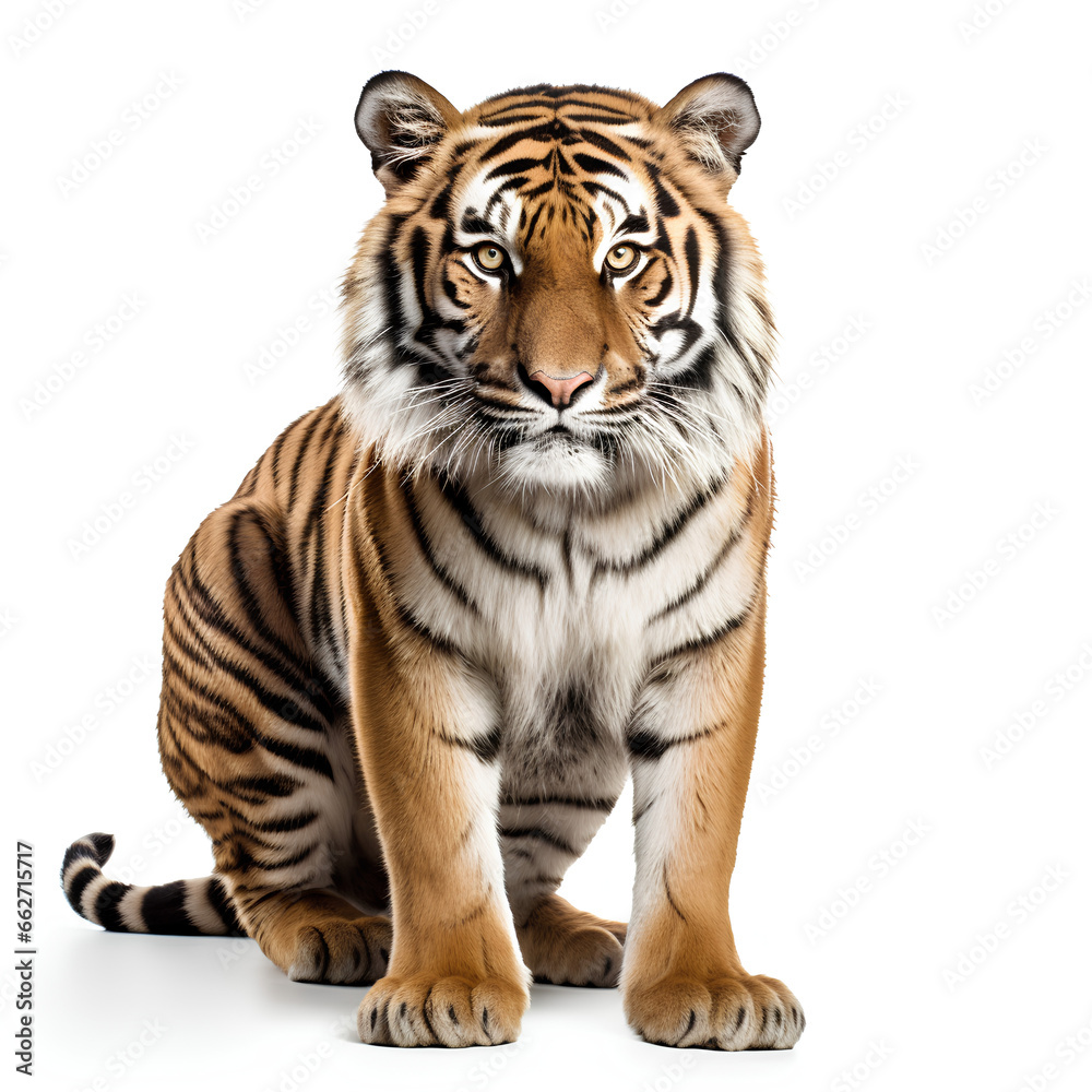 Tiger, on a white background