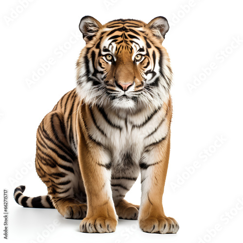 Tiger  on a white background