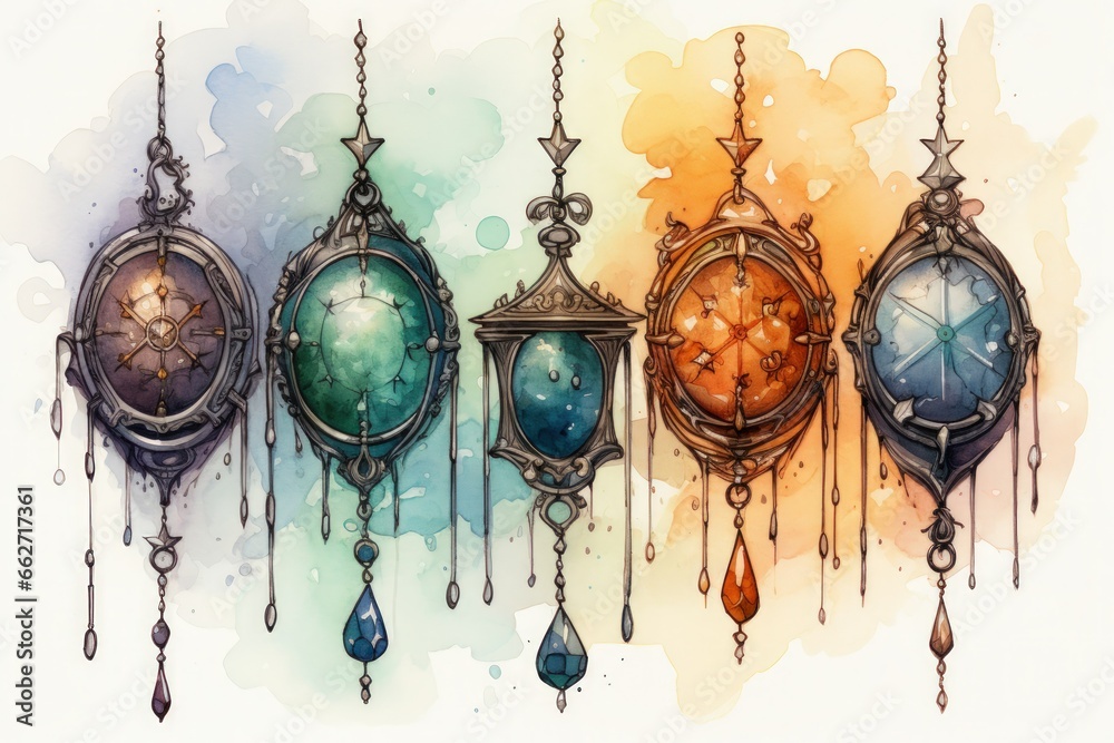 Cursed amulets of forgotten sorcery, imbued with ancient spells and ...