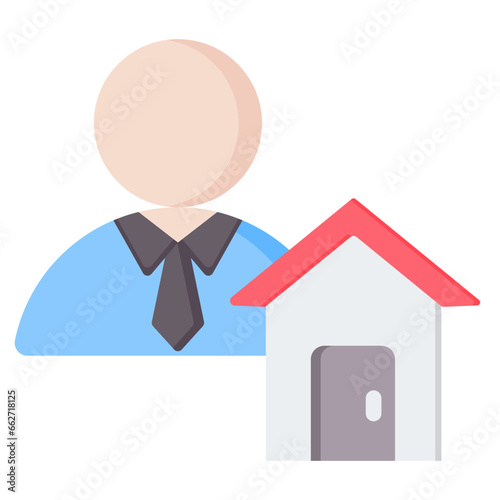 Property Agent Flat Icon