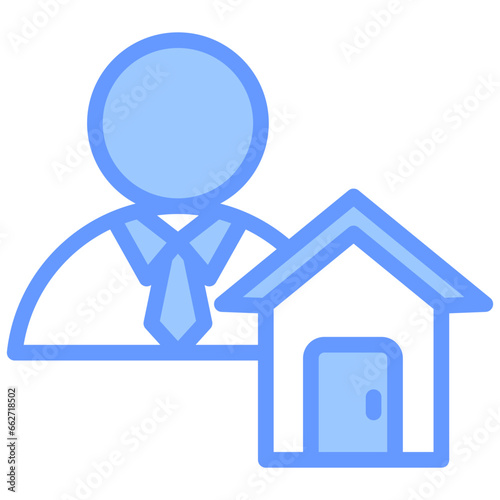 Property Agent Blue Icon