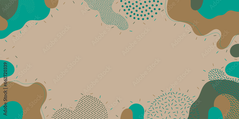Doodle background pattern, abstract colored shapes. Modern minimalism trendy pattern background. Vector background.