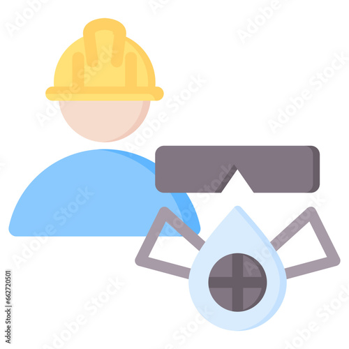 Respiratory Protection Flat Icon