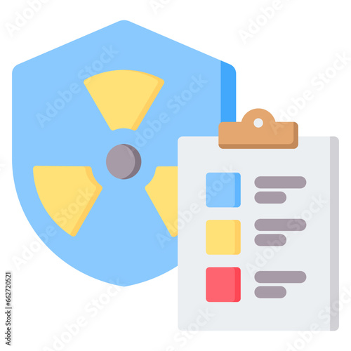 Radiation Safety Protocols Flat Icon