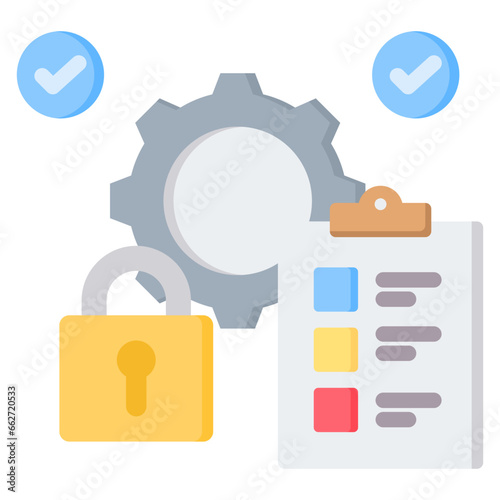 Lockout Procedures Flat Icon
