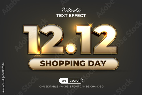 Gold Text Effect Sale Promotion Style. Editable Text Effect.