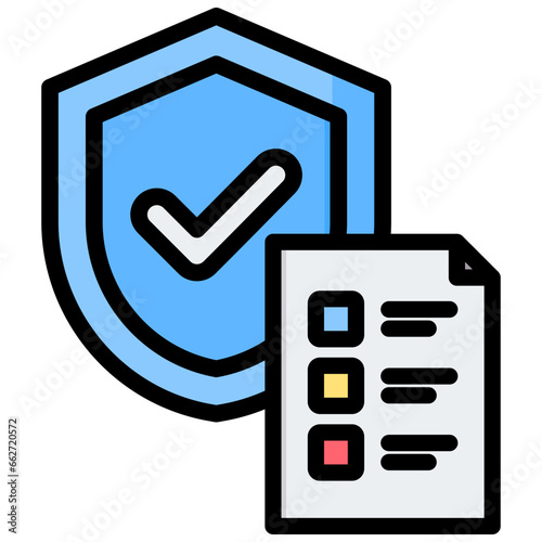 Safety Requirement Outline Color Icon