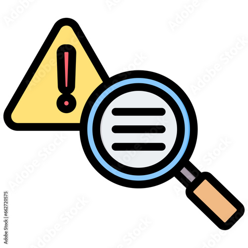 Hazard Identification Outline Color Icon