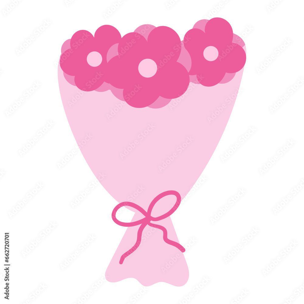 bouquet flowers pink doll girl give beautiful bouquet flowers pink doll girl give beautiful