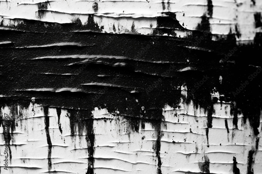 Graphic resource. Grungy and rusty paint black and white abstract background with copy space. Generative AI