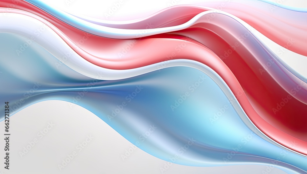 abstract shape with a blue and red wave, in the style of aluminum abstract shape with a blue and red wave, in the style of aluminum