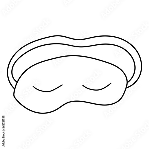 sleep mask accessory line doll icon element