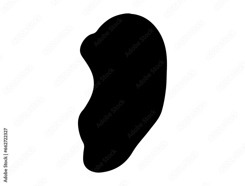 Ear silhouette vector art Ear silhouette vector art