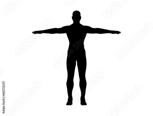 Human body silhouette vector art