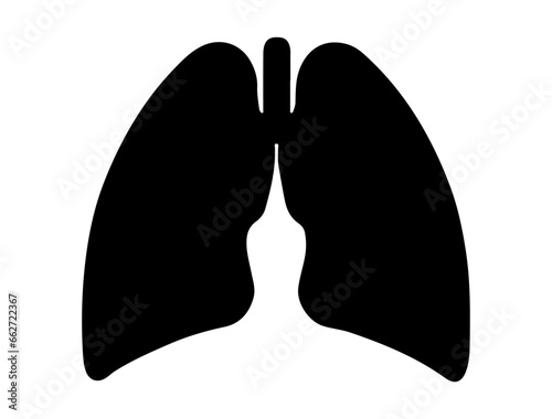 Lungs silhouette vector art