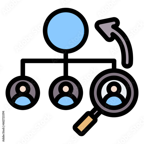 Internal Promotion Outline Color Icon