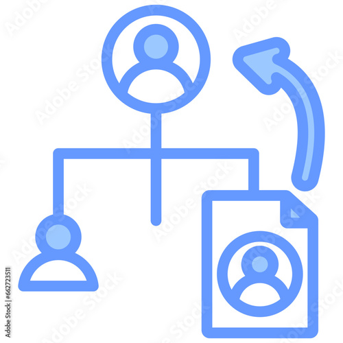 Succession Planning Blue Icon