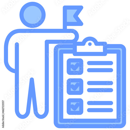 Leadership Assessment Blue Icon