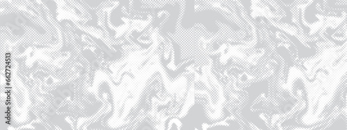 Liquid half tone background, wavy pattern psychedelic dot gradient texture, vector 90s retro banner. Trippy fluid wave simple poster, minimal halftone canvas, twirl dynamic pattern. Liquid background