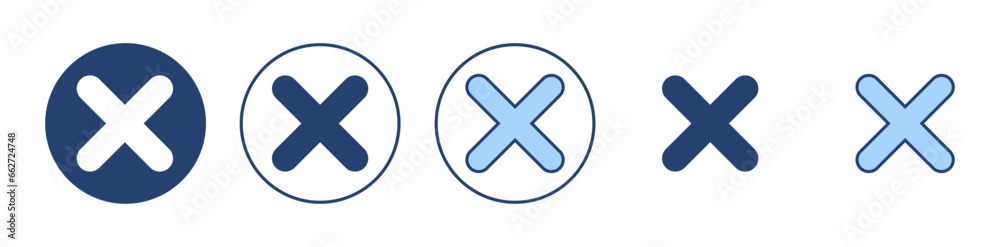 Close icon vector. Delete sign and symbol. cross sign Close icon vector. Delete sign and symbol. cross sign