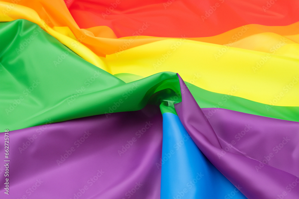 LGBTQIA community flag background. Colorful beautiful background. World Pride Day