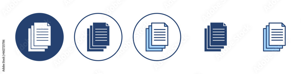 Document icon vector. Paper sign and symbol. File Icon