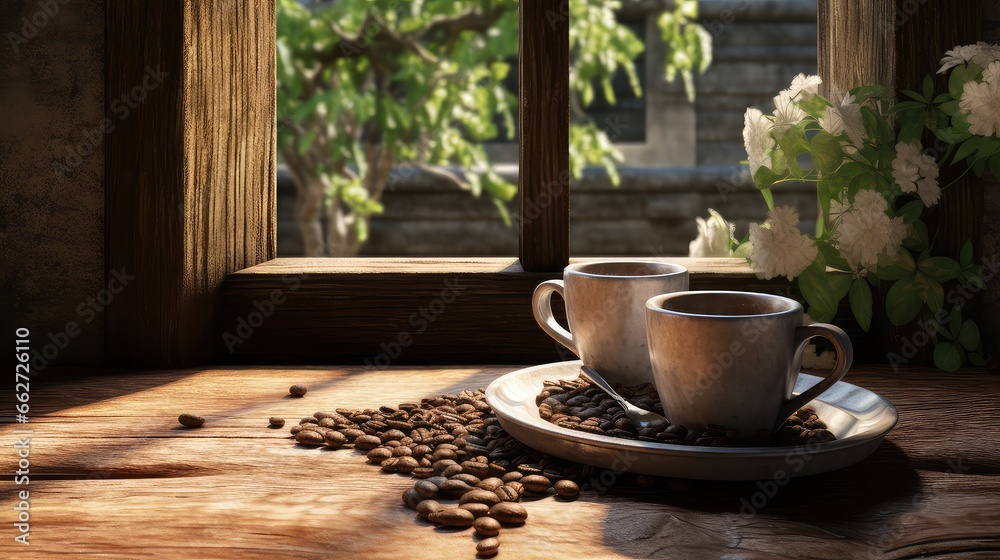 Morning tranquility ultra realistic illustration - Generative AI.