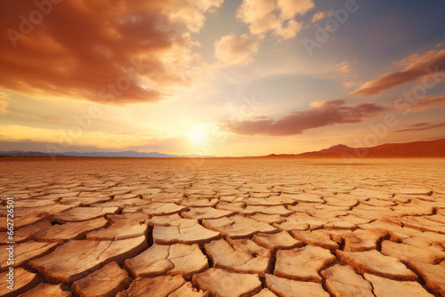 Ground desert drought dry orange sky