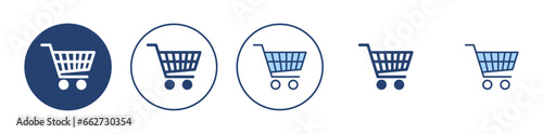 Shopping icon vector. Shopping cart sign and symbol. Trolley icon