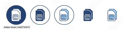 Sim card icon vector. dual sim card sign and symbol