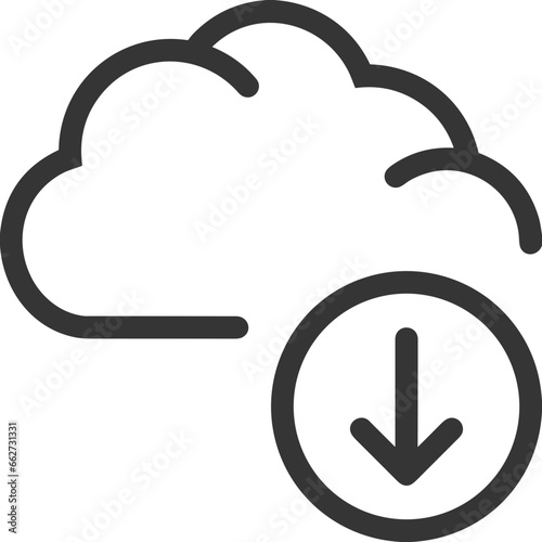 Cloud storage icon symbol vector image. Illustration of the database server hosting cloud system digital design image