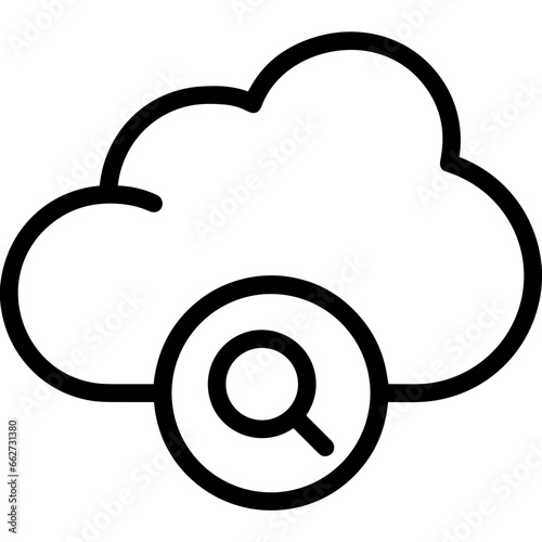 Cloud storage icon symbol vector image. Illustration of the database server hosting cloud system digital design image