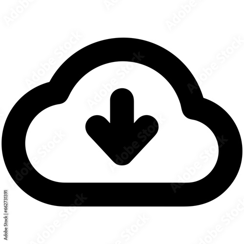 Cloud storage icon symbol vector image. Illustration of the database server hosting cloud system digital design image