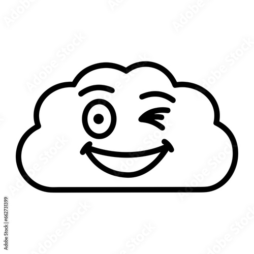 Cloud storage icon symbol vector image. Illustration of the database server hosting cloud system digital design image