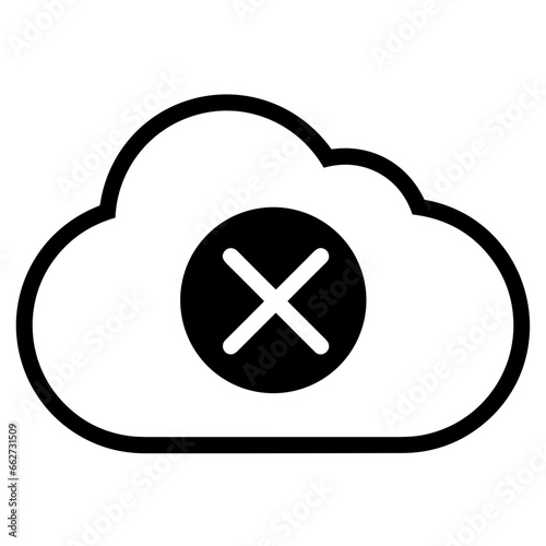 Cloud storage icon symbol vector image. Illustration of the database server hosting cloud system digital design image