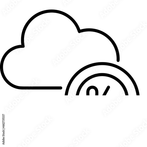 Cloud storage icon symbol vector image. Illustration of the database server hosting cloud system digital design image
