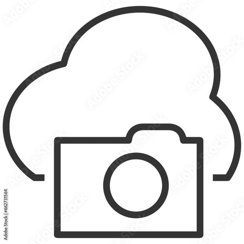 Cloud storage icon symbol vector image. Illustration of the database server hosting cloud system digital design image