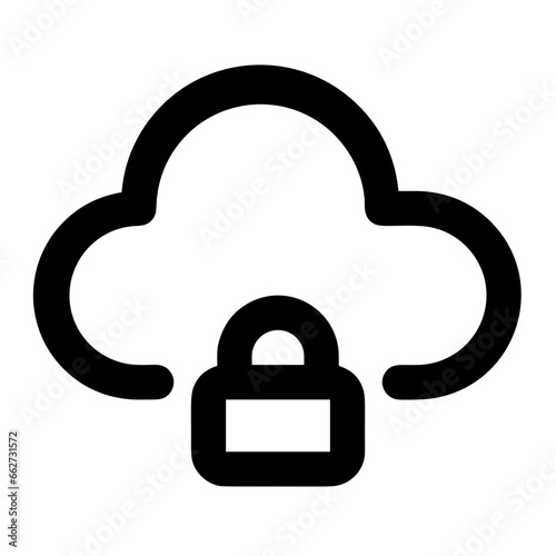 Cloud storage icon symbol vector image. Illustration of the database server hosting cloud system digital design image