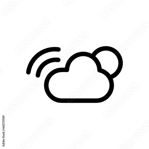 Cloud storage icon symbol vector image. Illustration of the database server hosting cloud system digital design image