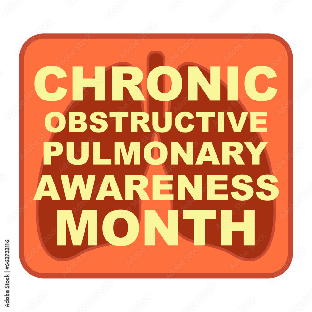 chronic obstructive pulmonary awareness month vector image illustration
