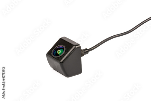 car rear view camera isolated on white background 3