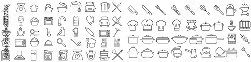 Kitchen icon vector set. cooking illustration sign collection. Cook symbol or logo.