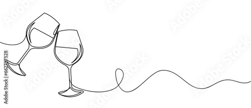 wine  glass line art style illustration vector eps 10