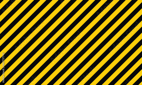 Yellow and black stripes on the diagonal, a warning, danger sign. Vector illustration