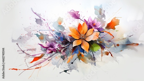 Beautiful sketch flower pencil easy painting image Ai generated art